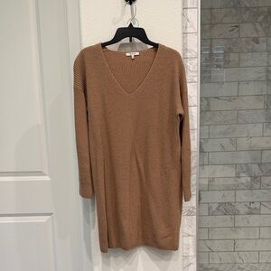Madewell Tan Ribbed Knit Sweater